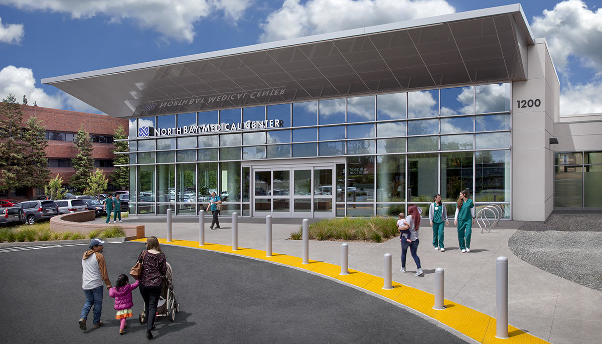 The exterior entry of the NorthBay Medical Center expansion.